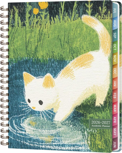 Planner 2026-2027, Weekly and Monthly Calendar Planner, JUL 2026 - JUN 2027 | A5(6.3'' x 8.5''), Hardcover, Agenda Book, Sprial Bound, Inner Pocket, Office and School Use