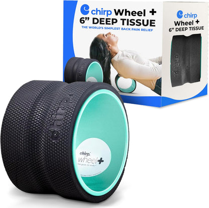 Chirp Wheel Foam Roller - Targeted Back & Neck Pain Relief, Muscle Massage, Trigger Point Therapy, High-Density Foam Tool for Physical Therapy, Stretching & Exercise, 500lbs Capacity, 12-Inch Mint