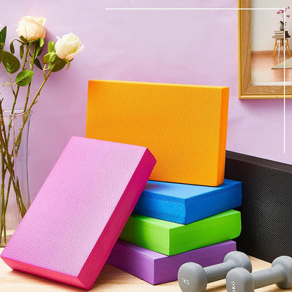 Hanaive 2/4/6 Pcs Balance Pad Foam Pad 11.81 x 7.87 x 1.97 Inch Yoga Mat Non Slip Cushion Exercise Knee Mat for Fitness Stability Stretching, Pilates, Physical Therapy, Core Trainer