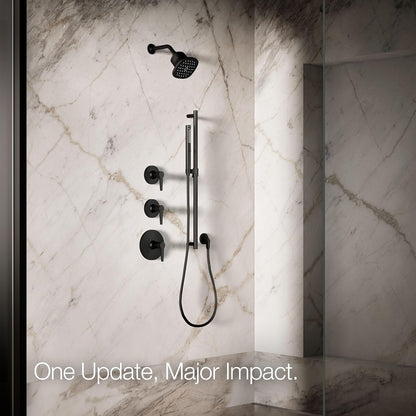 KOHLER 33631-Y-BN Cinq Round Single-Function Filtered Showerhead, Five-Layer Filtration, 2.5 GPM, Full Coverage Spray, Premium Durable Material, Vibrant Brushed Nickel