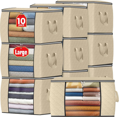 Fab totes Storage Bags for Clothes Blanket Storage Bins with Lids