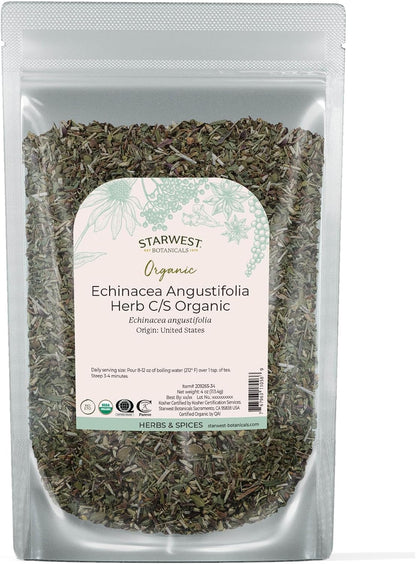 Starwest Botanicals Dried Echinacea Angustifolia Organic - 4 oz Pouch