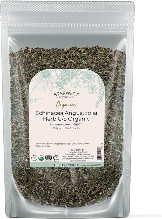 Starwest Botanicals Dried Echinacea Angustifolia Organic - 4 oz Pouch