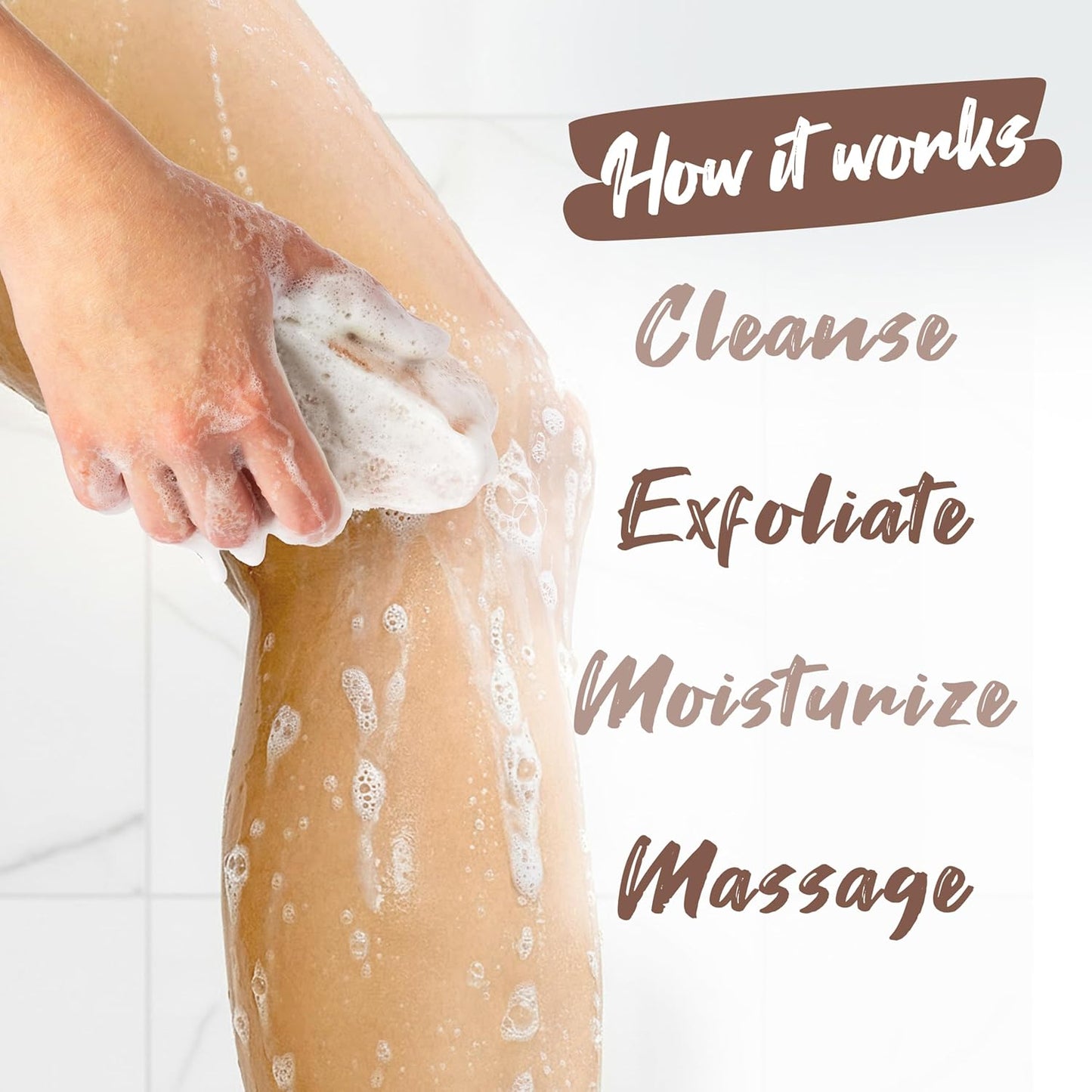 Spongeables Anti-Cellulite Body Wash in a Sponge, Moisturizer and Exfoliator, 20+ Washes