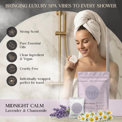Lavender Chamomile Shower Steamers Aromatherapy 6 Pack – Lavender Shower Steamer for Sleep, Relaxation & Calm – Chamomile Spa Shower Bombs for Women & Men, Individually Wrapped