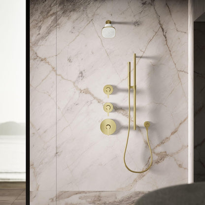 KOHLER 33631-Y-BN Cinq Round Single-Function Filtered Showerhead, Five-Layer Filtration, 2.5 GPM, Full Coverage Spray, Premium Durable Material, Vibrant Brushed Nickel