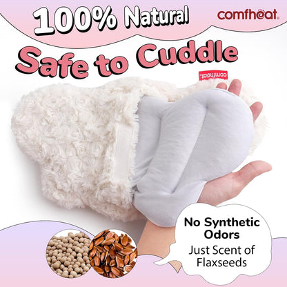 Microwave Unscented Heating Pad for Pain Relief, Moist Heat Pack Hot Compress for Period Cramps, Shoulder, Muscles, Cute Cloud Plush Heating Pad, Gift for Girl Women, with Washable Cover