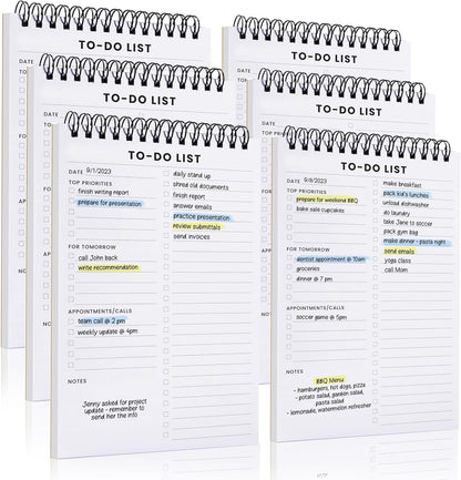 Weekly Planner Pad: To Do List Desk Notepad with Multiple Sections - 8.5x11" 52 Sheets - Undated Tear Off Notebook Calendar - Habit Planning Tracker, Task Goal Checklist Organizer - Agenda Plan Pad