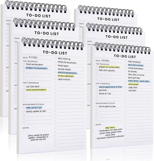 Weekly Planner Pad: To Do List Desk Notepad with Multiple Sections - 8.5x11" 52 Sheets - Undated Tear Off Notebook Calendar - Habit Planning Tracker, Task Goal Checklist Organizer - Agenda Plan Pad