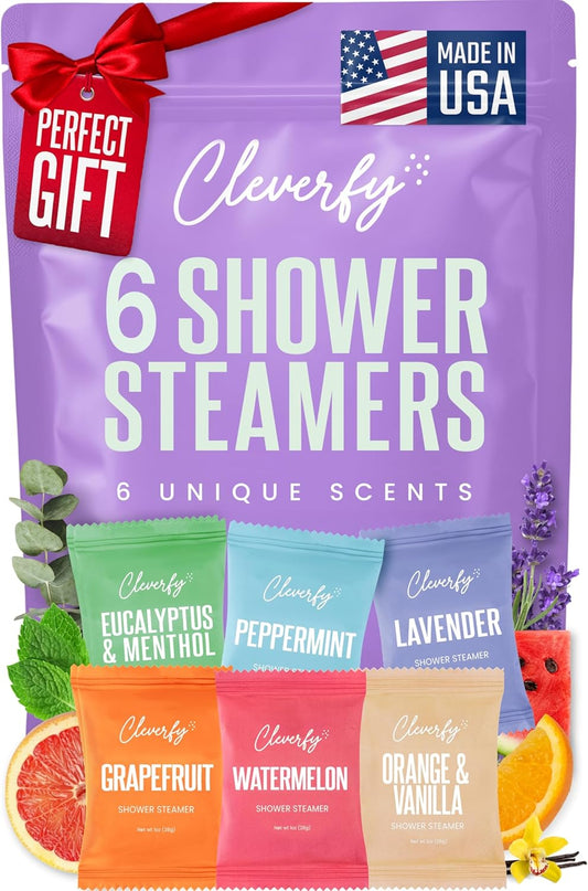 Cleverfy Eucalyptus Shower Steamers Aromatherapy - Birthday Gifts for Women, Mom, Wife, Grandma, Her, Best Friend, Daughter, Sister, Teens & Girlfriend - 18 Tablets