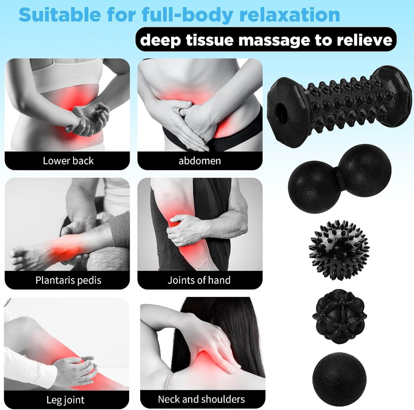 Foot Massager Roller for Plantar Fasciitis, Portable Reflexology Tool | Deep tissue massage for feet, calf, arch and heel pain. for plantar fasciitis relief, home, office and travel use