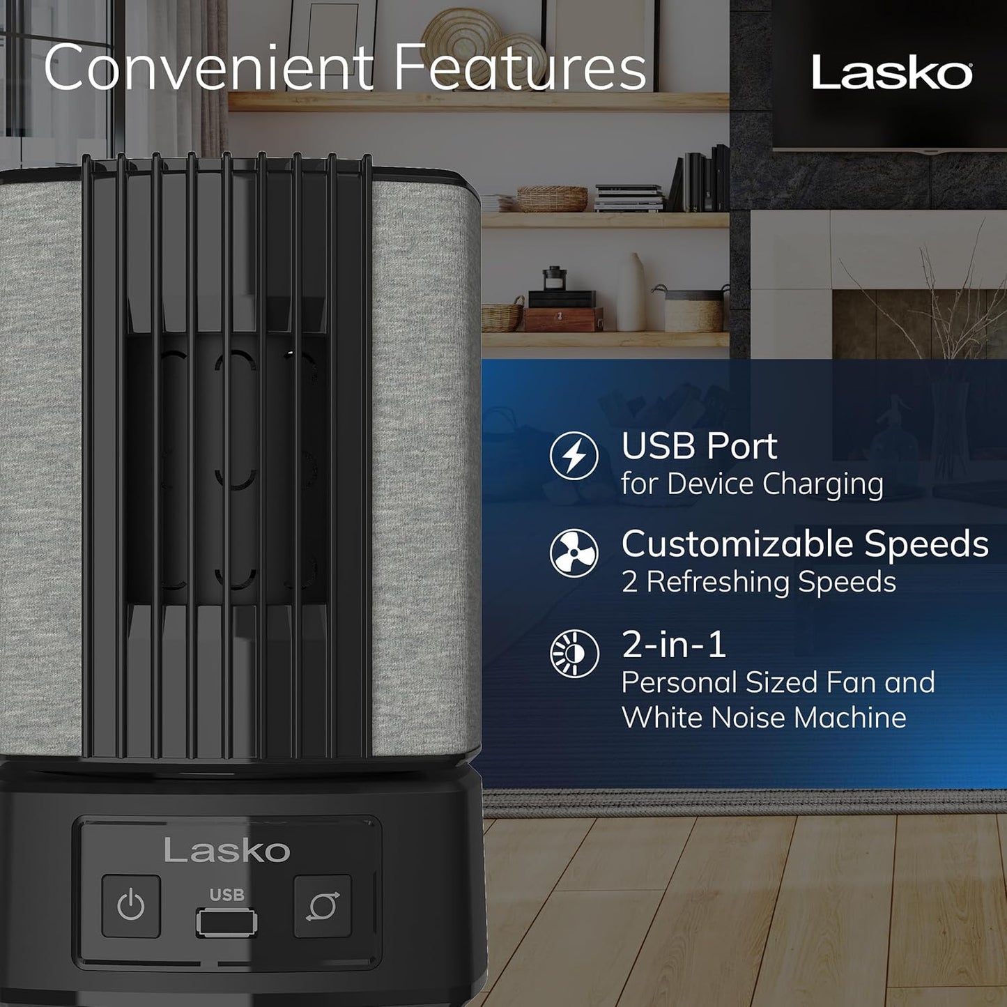 Lasko 8" Slumberbreeze Tabletop Fans
