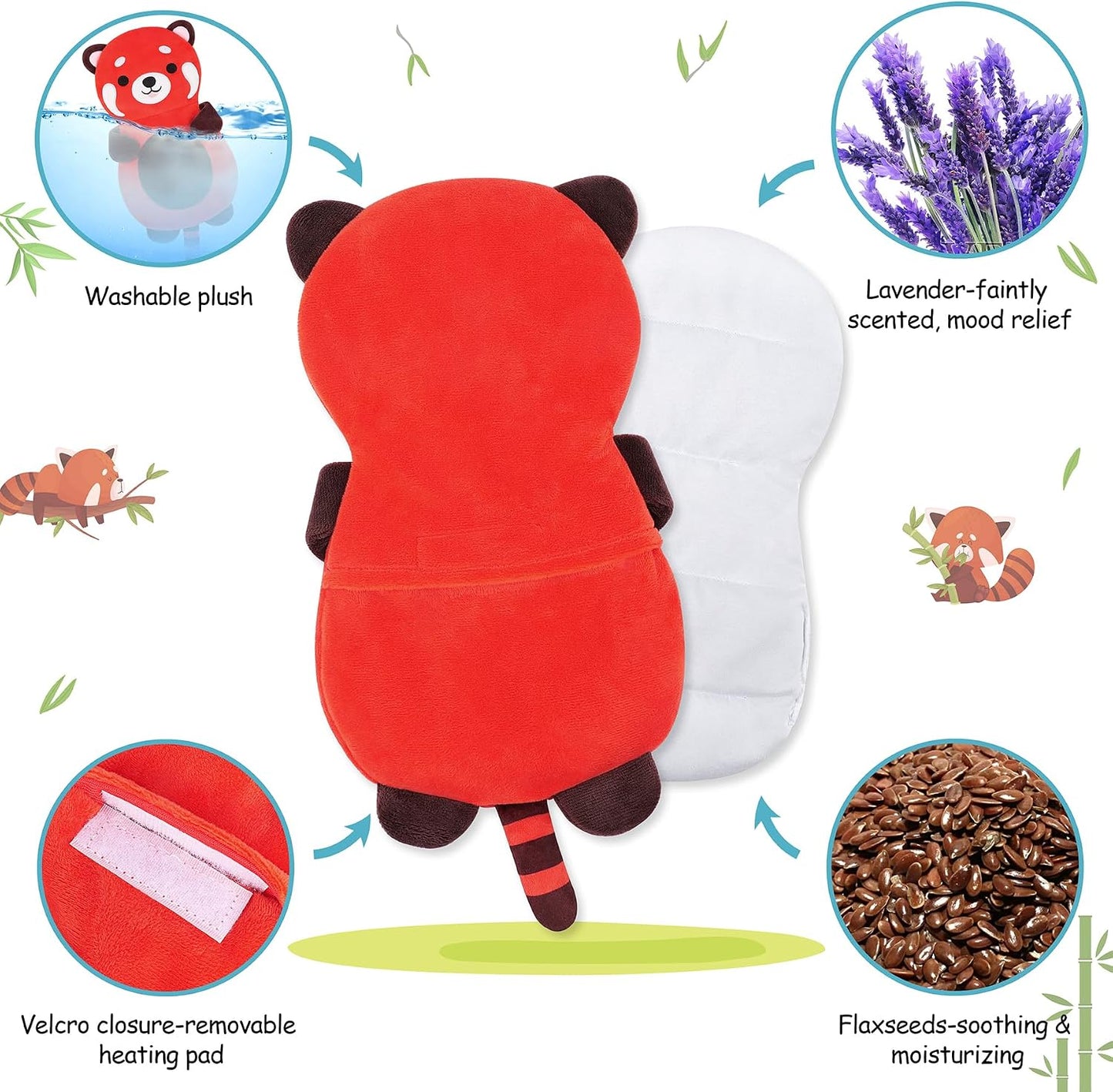Microwave Heating Pad for Period Cramps,Otter Microwavable Heating Pad for Shoulder Neck Back Knee Pain Relief with Lavender Scented,Cute Otter Plush Toys Heat Pack for Women Kids Birthday