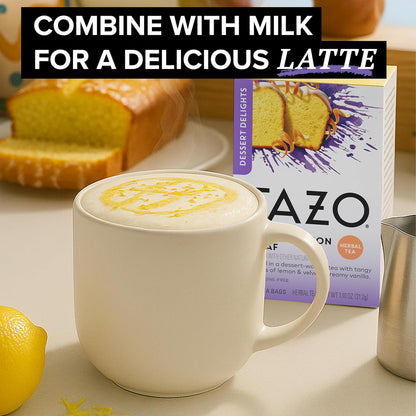 TAZO Glazed Lemon Loaf Herbal Tea Bags, 90 Total Bags (15ct - Pack of 6)
