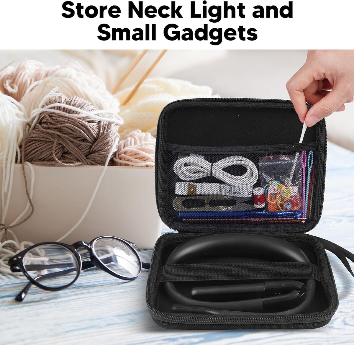 Reading Light, Rechargeable Neck Light, Stepless Dimming Book Light