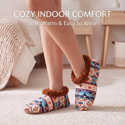 Cozylook Fuzzy Slippers for Women Indoor Soft Sole Slipper Socks