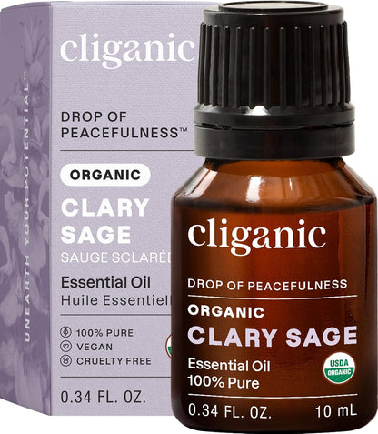 Cliganic Organic Lavender Essential Oil - 100% Pure Natural Undiluted, for Aromatherapy Diffuser | Non-GMO Verified - Colors B