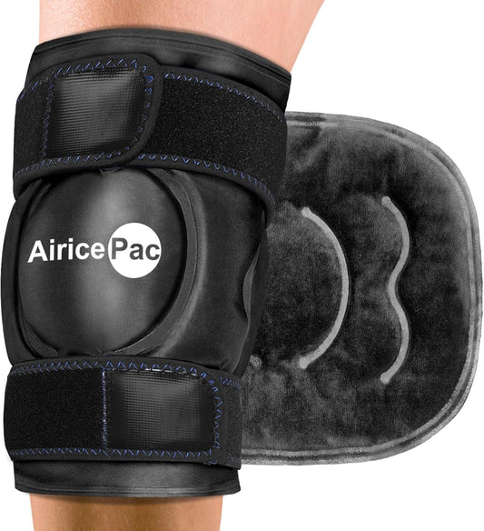 AiricePac Ice Pack for Knee Pain Relief, Reusable Gel Ice Wrap for Injuries, Swelling, Knee Replacement Surgery, Cold Compress Therapy for Arthritis, Meniscus Tear and ACL, Blue
