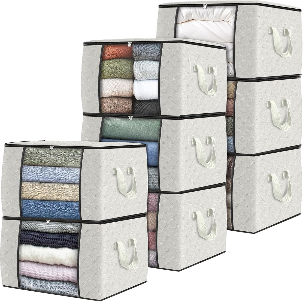 Fab totes Storage Bags for Clothes Blanket Storage Bins with Lids