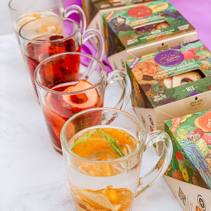 Alibú Dried Fruit Tea Infusions - Variety Pack - Certified Vegan, 100% Natural, Hot or Iced, Caffeine Free, Eat and Drink -.12 oz