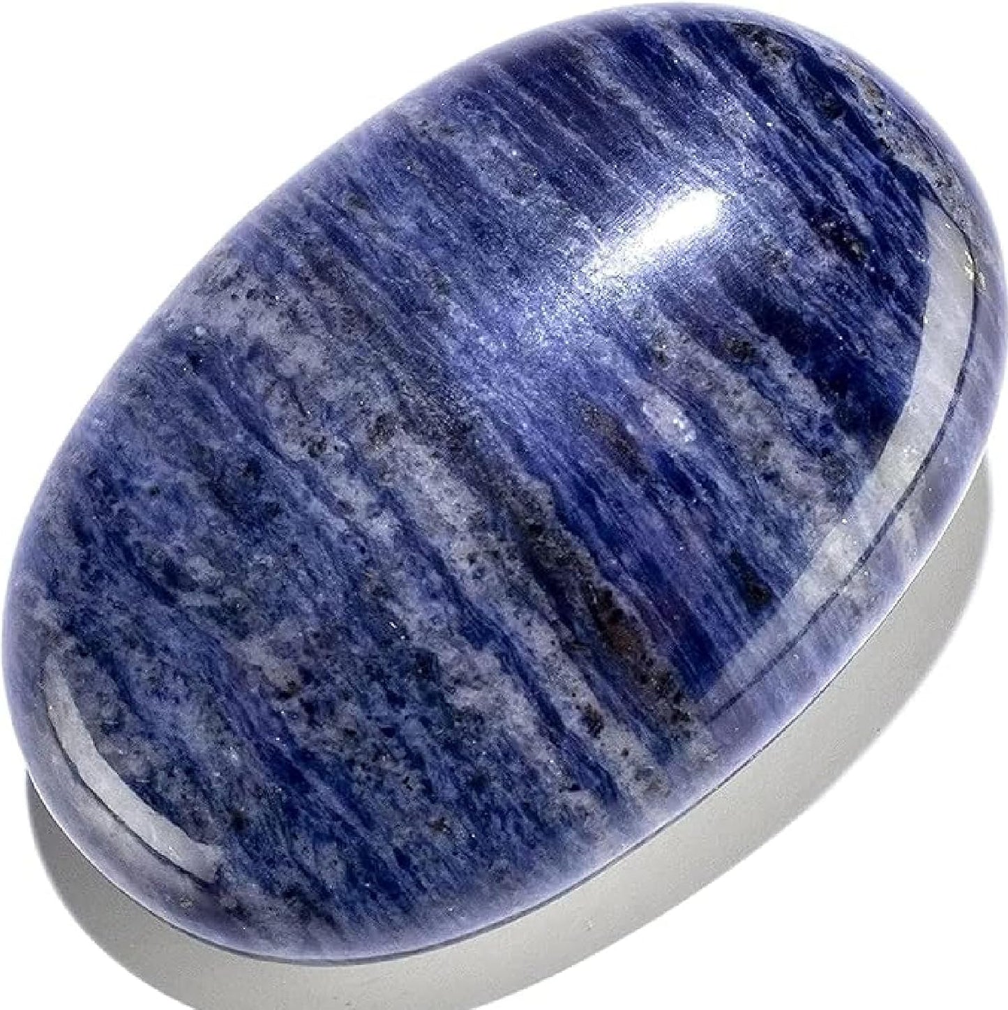 KALIFANO Palm Stone with Healing & Calming Effects - AAA+ Grade High Energy Worry Stone with Information Card - Reiki Crystal Used for Courage (Family Owned and Operated)