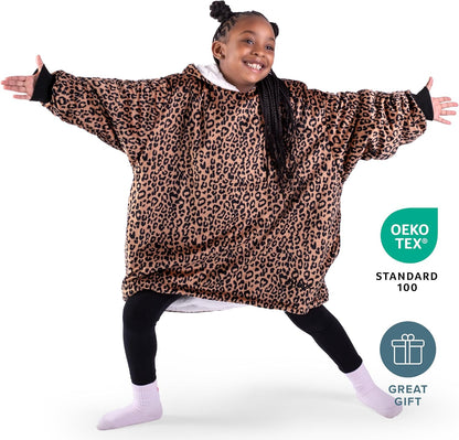 Bare Home Wearable Blanket Hoodie - Soft Plush Sherpa - Warm and Cozy - Oversized Wearable Blanket