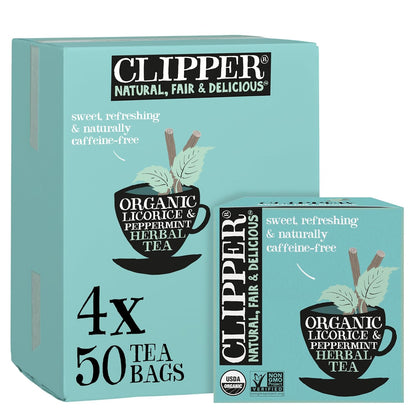 Clipper Tea Snore and Peace Chamomile & Lavender Herbal Tea – Caffeine Free, USDA Organic, Great Hot or Iced – Comfortingly Floral, Natural, Fair & Delicious – 50 Tea Bags
