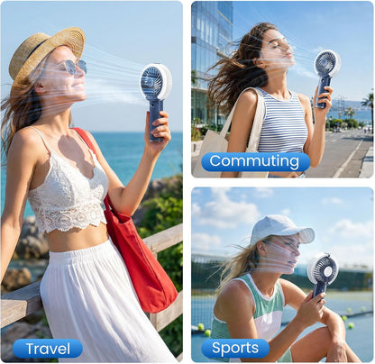 HandFan Upgraded Misting Fan with LED Display – Extreme Cooling Portable Handheld Fan with Water Mist Spray, 50% Stronger Airflow & Quieter, USB Rechargeable for Travel/Park/Disney/Beach/Concert/Game