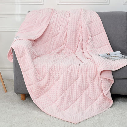 Alomidds Weighted Lap Blanket 7lbs, Cozy Luxury Breathable Weighted Blanket for Adults, Weighted Lap Pad for Travel, Relaxation, Sleeping, Purple, 29" x 24"