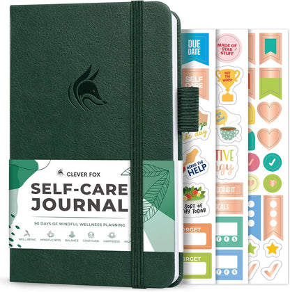 Clever Fox Self-Care Journal – Daily Reflection Notebook – Mental Health & Personal Development Planner, Meditation & Mood Log, A5 (Aquamarine)