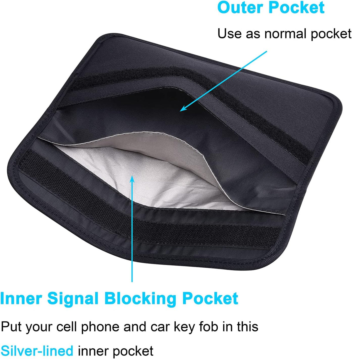 Wisdompro Faraday Bag, RFID Signal Blocking Bag for Phones and Car Keys