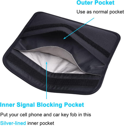 Wisdompro Faraday Bag, RFID Signal Blocking Bag for Phones and Car Keys