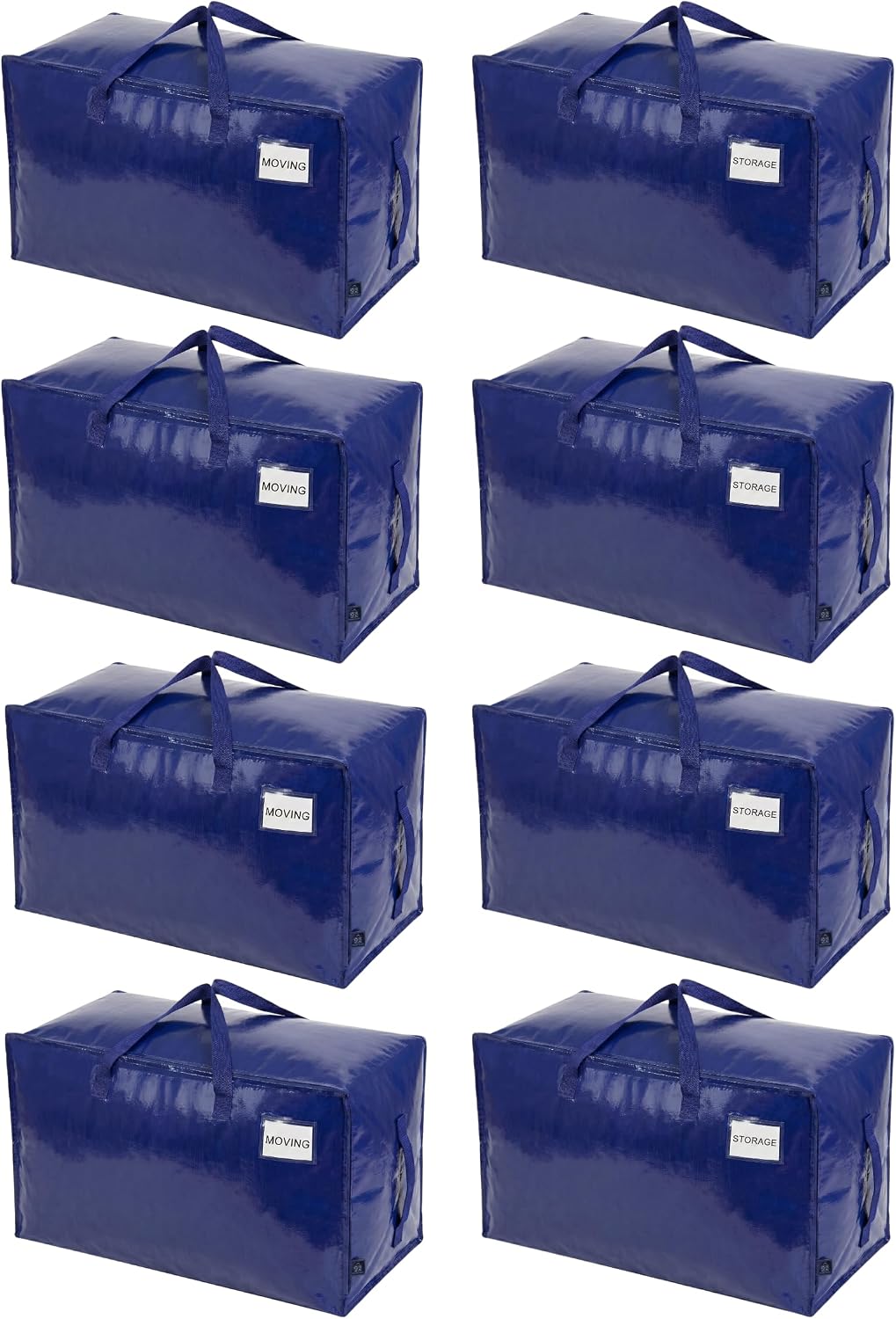 VENO Clear Extra Large Moving Bags & Storage Totes, Heavy Duty Organizer with Reinforced Handles & Strong Zippers for Clothes, College Dorm Essentials, Moving Supplies