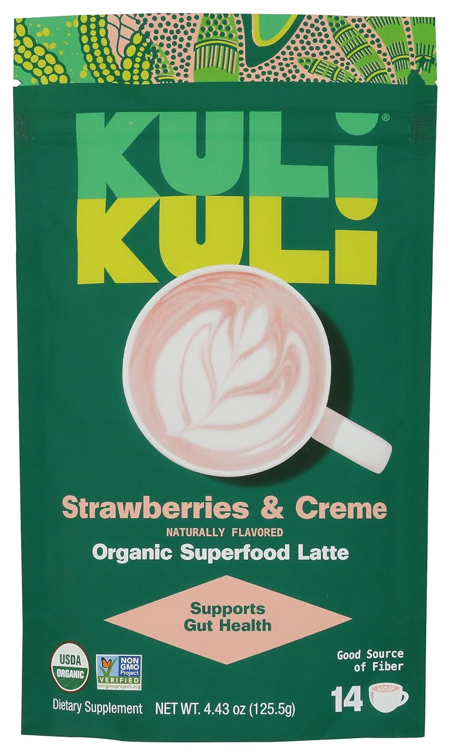 Kuli Kuli Matcha Moringa Organic Superfood Latte - Matcha Green Tea Powder for Natural Caffeine & Antioxidants with Moringa and Lion’s Mane for Cognitive Support and Mental Focus