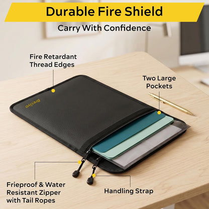 Fireproof Document Bag - Fireproof Box [Thermal Insulated] Fireproof Safety