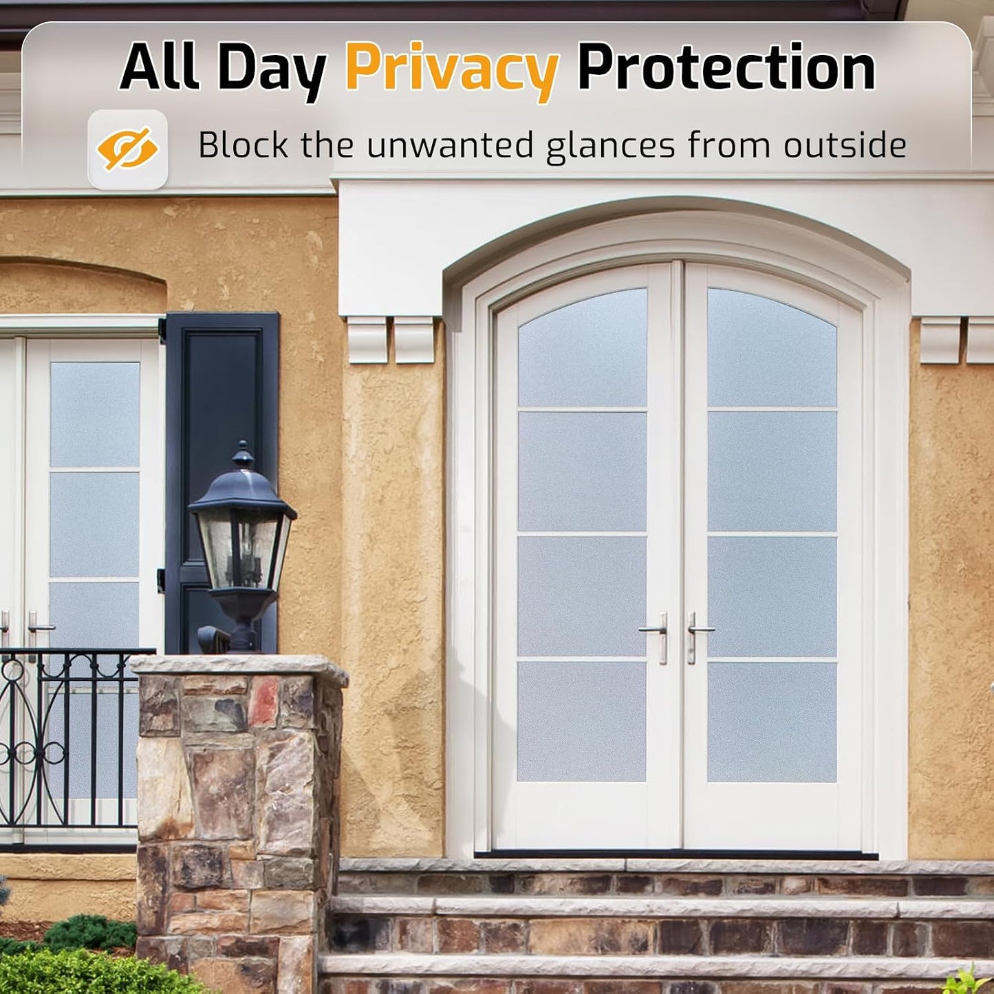 LUTE Blackout Window Film, Window Tint for Home Privacy, 17.5" x 78.7"