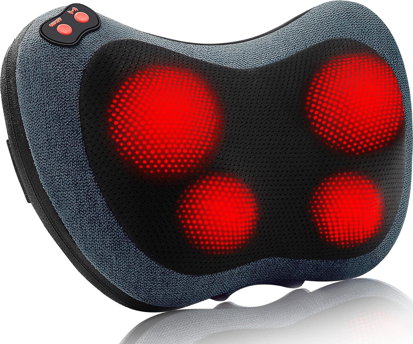 Papillon Back Massager with Heat, Shiatsu Deep Tissue Massage for Neck, Shoulder, Upper & Lower Back Pain Relief, Electric Kneading 3D Massager Pillow,Gifts for Women,Men,Mother,Her (Gray)