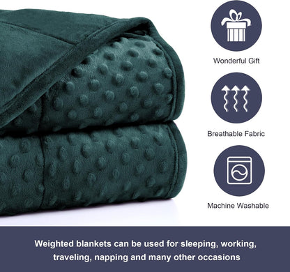 Alomidds Weighted Lap Blanket 7lbs, Cozy Luxury Breathable Weighted Blanket for Adults, Weighted Lap Pad for Travel, Relaxation, Sleeping, Purple, 29" x 24"