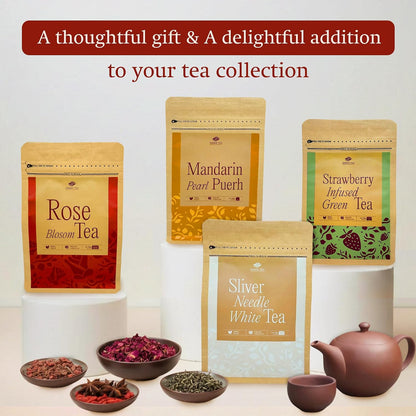 ANNHI TEA Rose Blossom Tea - 12 Tea Bags, 1 Whole Pure Rose per Bag