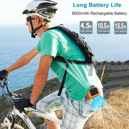 Portable Waist Under Shirt Fan, 23H Working Time, 6200 RPM Strong Airflow