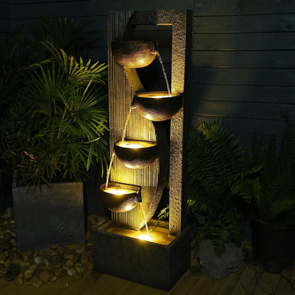 Sunlinua Modern Indoor Tabletop Water Fountain for Office Decor