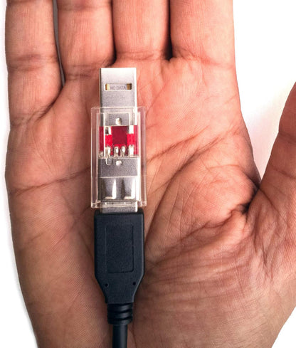PortaPow USB Data Blocker (White 2 Pack) - Protect Against Juice Jacking