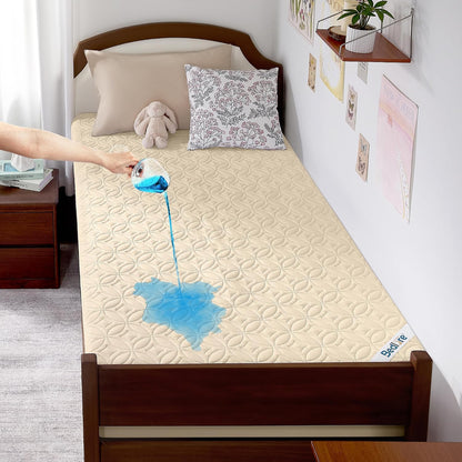 BEDLORE Waterproof Mattress Protector, King Size Mattress Pad with Deep Pocket 6"-18" Depth, Soft Noiseless Dirt-Proof Bed Mattress Cover Washable for Home, Bedroom, Hotel (Gray)