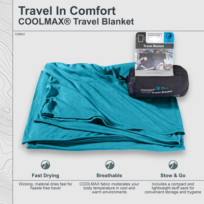 COCOON Coolmax Travel Blanket - Black