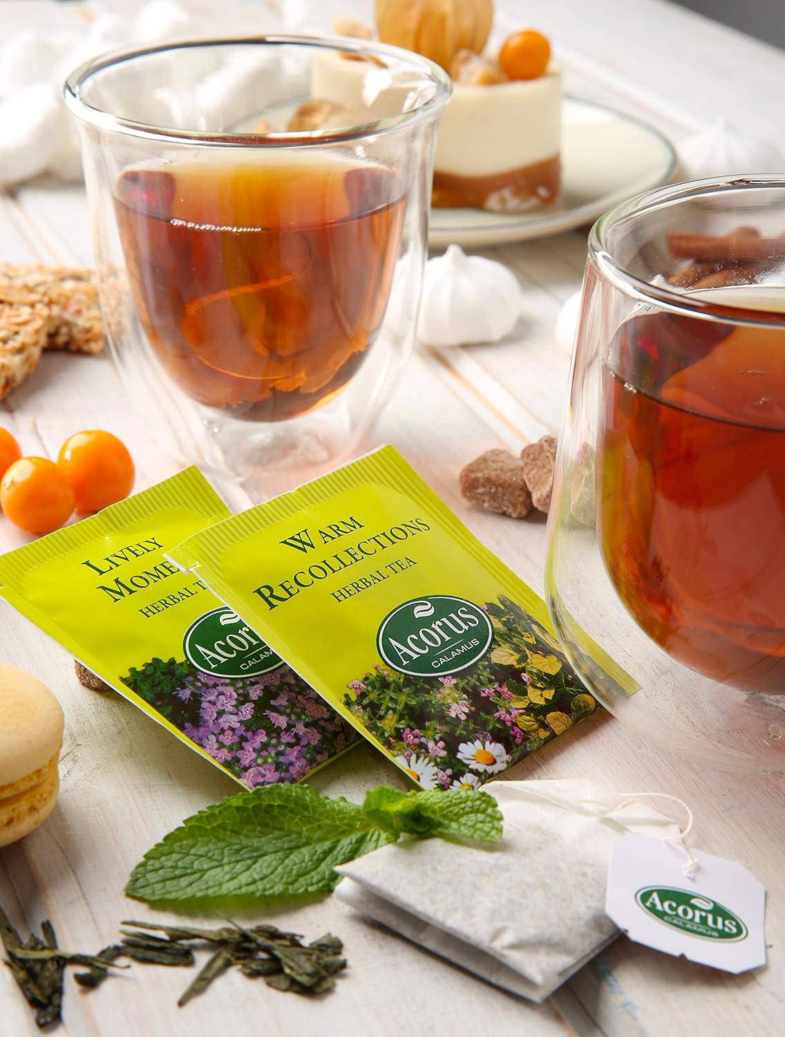 ACORUS Rituals Tea Set - Natural Fruit and Herbal Variety Pack, Tea Gift Set of 6 Different Teas, Sampler of 60 Bags Individually Wrapped