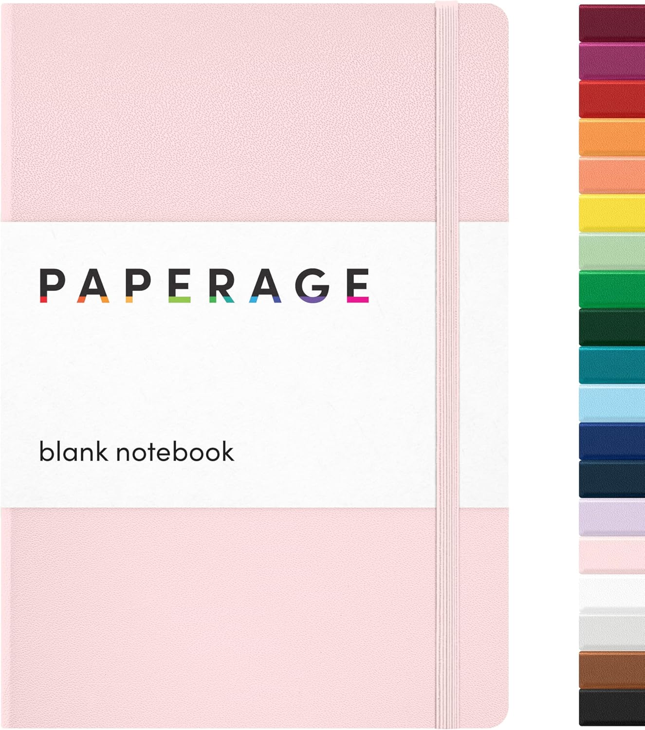 PAPERAGE Lined Journal Notebook, Hardcover Journal for Women & Men, 160 Pages, (5.6 in x 8 in), College Ruled Journaling Notebook for Work, School Supplies & Note Taking, (Black)