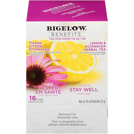 Bigelow Benefits Sleep Chamomile Lavender Herbal Tea, Caffeine Free, 18 Count (Pack of 6), 108 Total Tea Bags