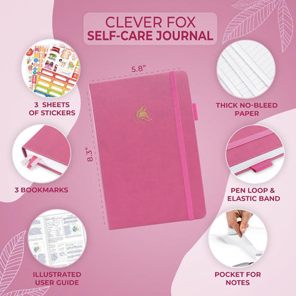 Clever Fox Self-Care Journal for Women, Daily Planner 5.8x8.3 Aquamarine