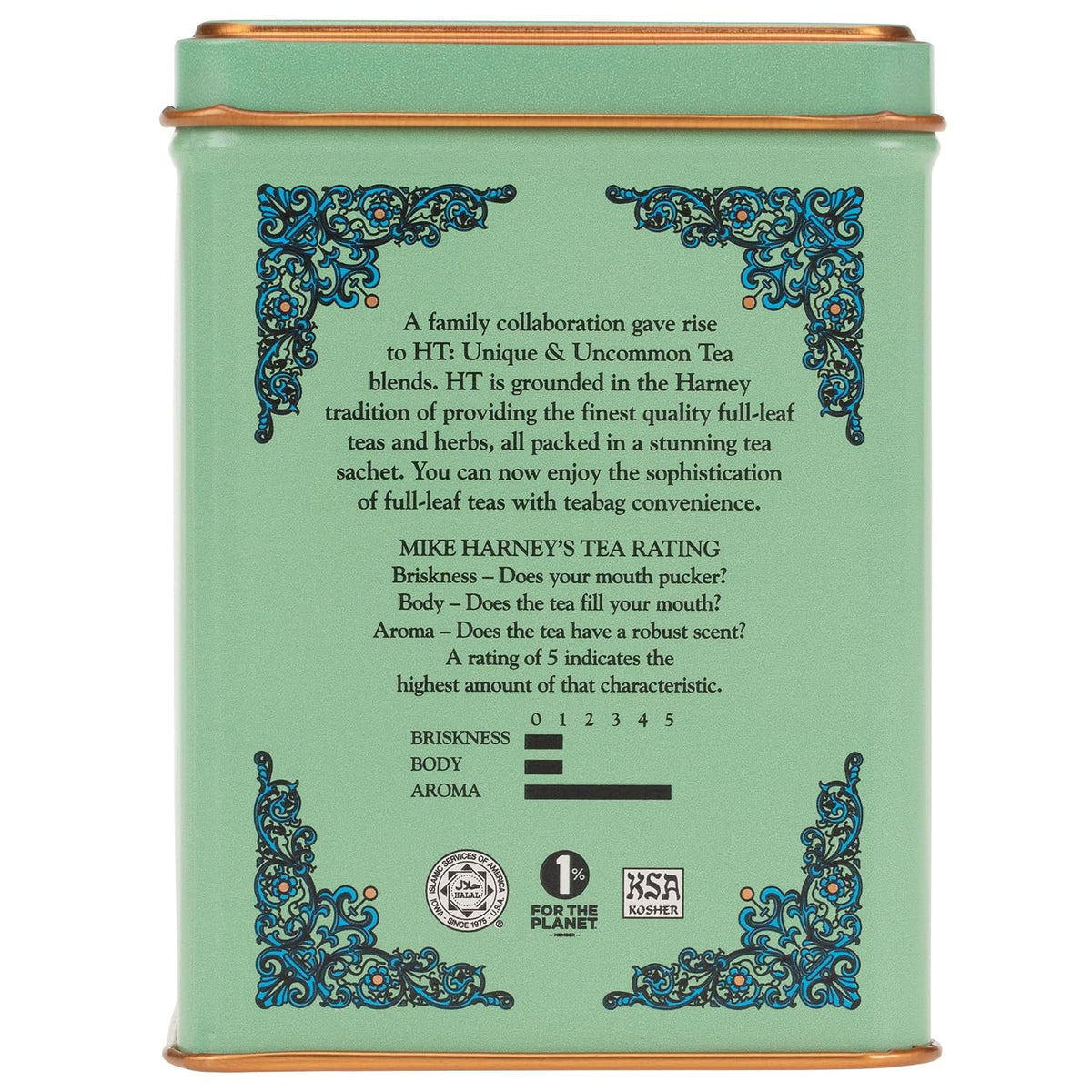 Harney & Sons HT Peppermint Herbal Tea, 20 Sachets in Tin