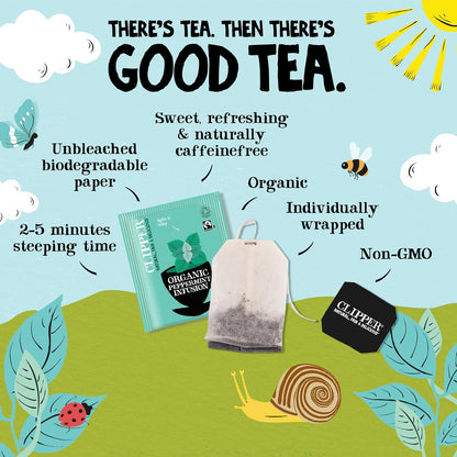 Clipper Tea Snore and Peace Chamomile & Lavender Herbal Tea – Caffeine Free, USDA Organic, Great Hot or Iced – Comfortingly Floral, Natural, Fair & Delicious – 50 Tea Bags